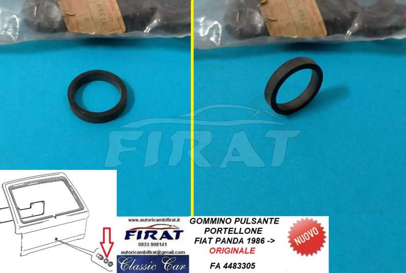 GOMMINO PULSANTE PORTELLONE FIAT PANDA 86->